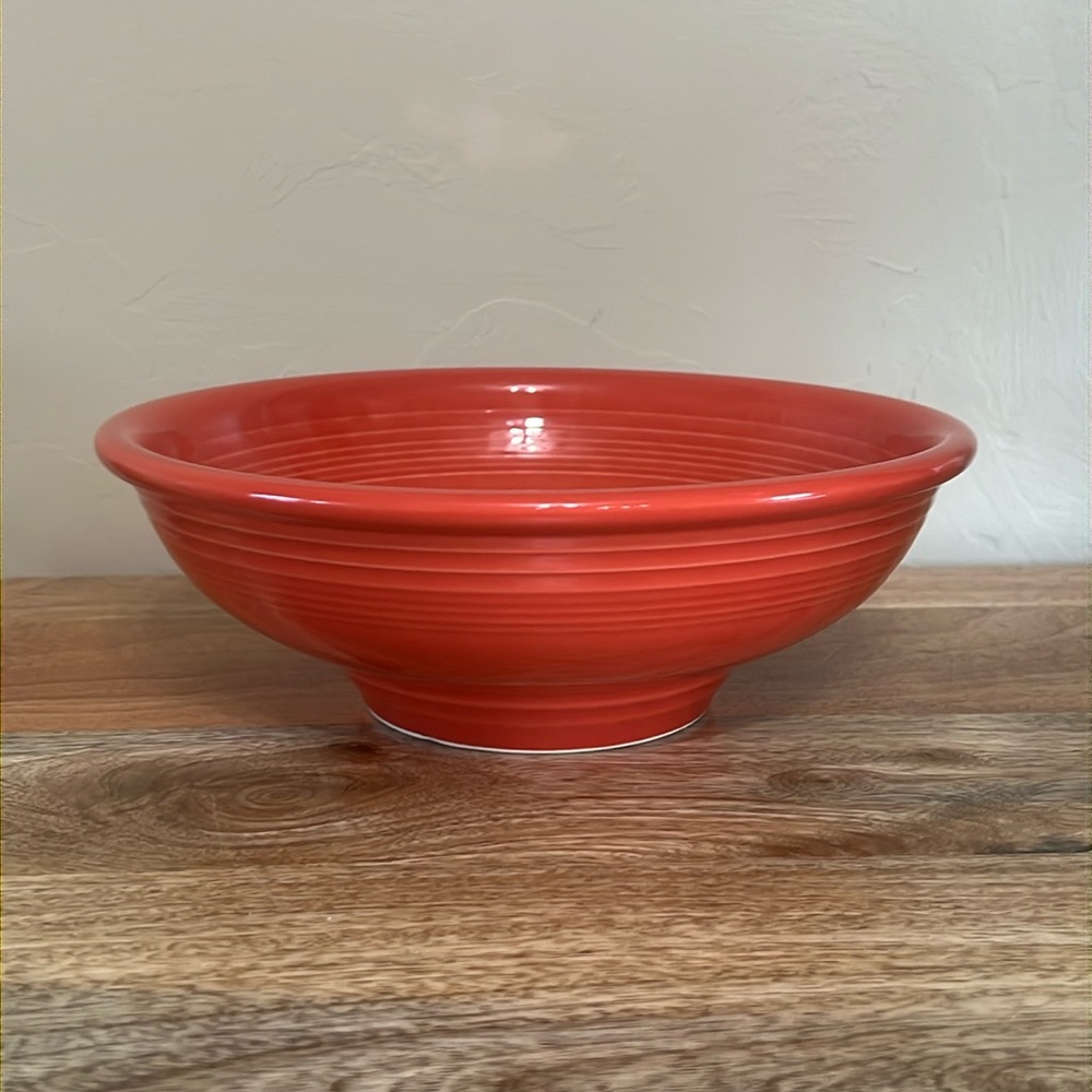 Fiestaware Homer Laughlin China Large Bowl in Persimmon 10” round - Picture 3 of 11